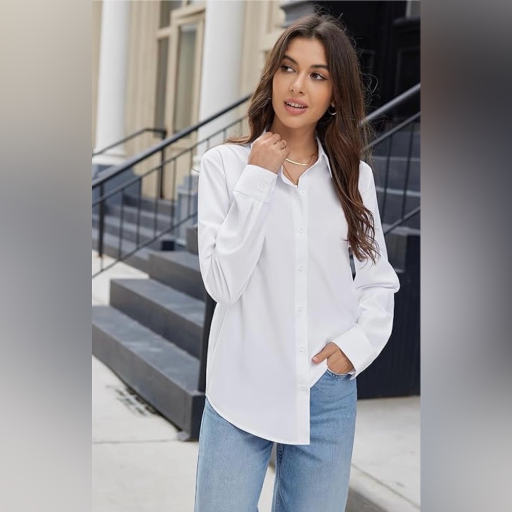 Siliteelon Button Down Stain Shield Dress Shirts for Women -Size XS - BN W TAGS